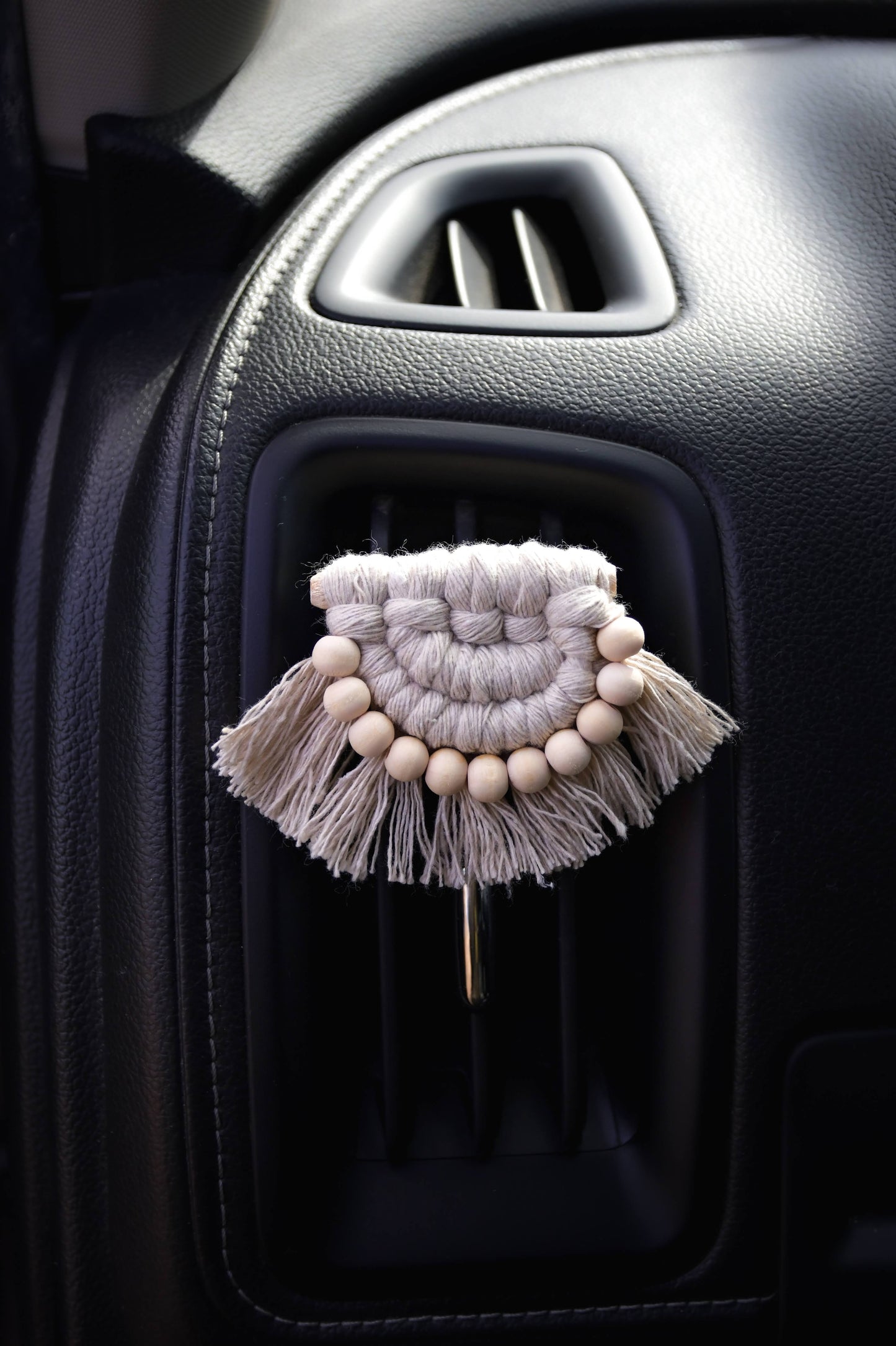 Macrame Essential Oil Car Vent Diffuser with Clip