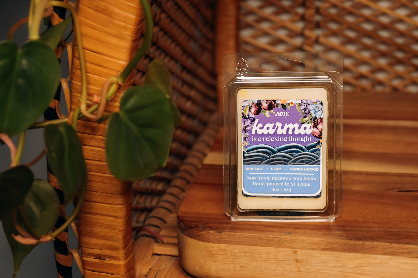 Karma is a Relaxing Thought Glitter Heart Wax Melts