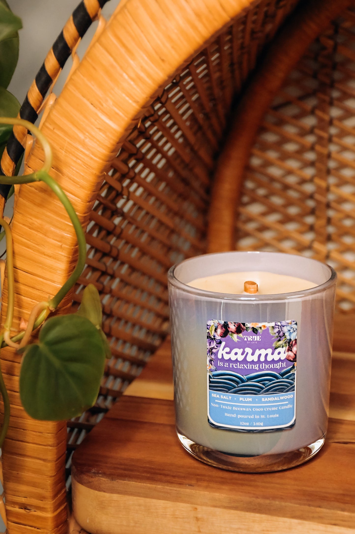 Karma is a Relaxing Thought Refillable Candle NEW Color Available
