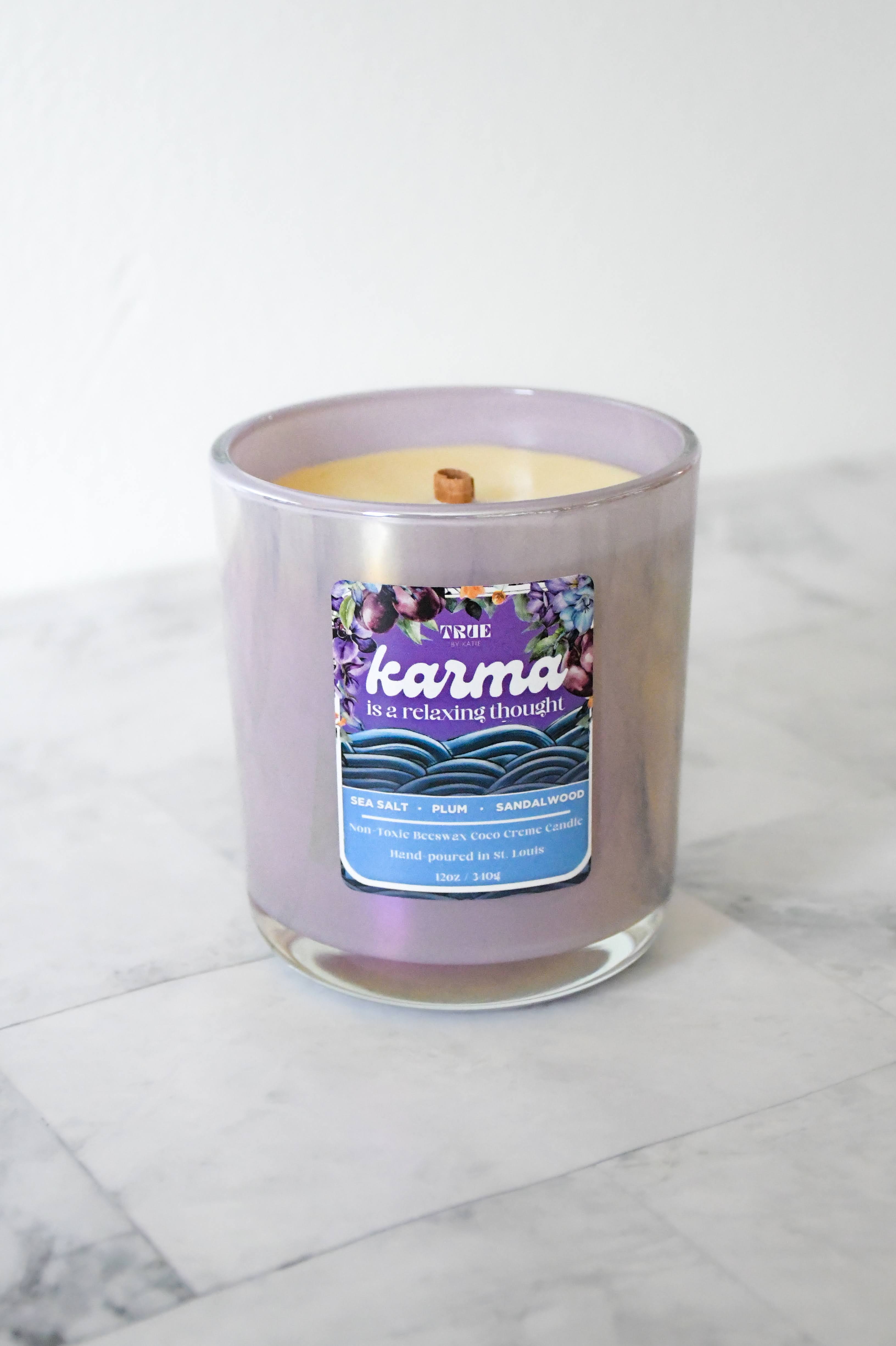 Karma is a Relaxing Thought Refillable Candle
