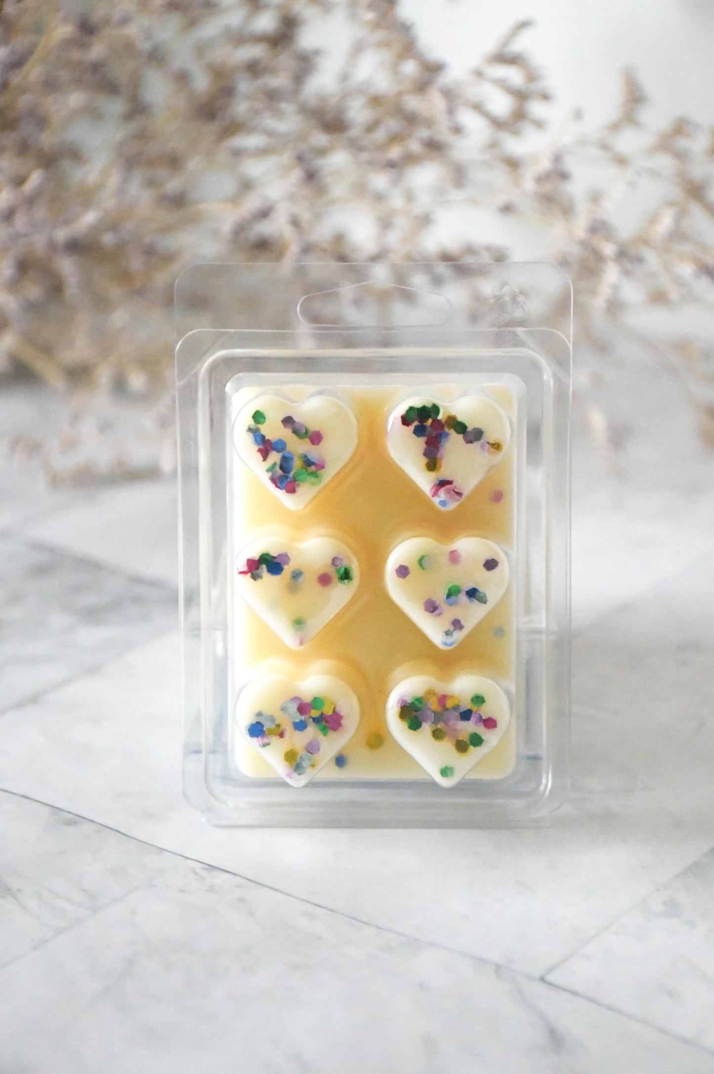 Karma is a Relaxing Thought Glitter Heart Wax Melts