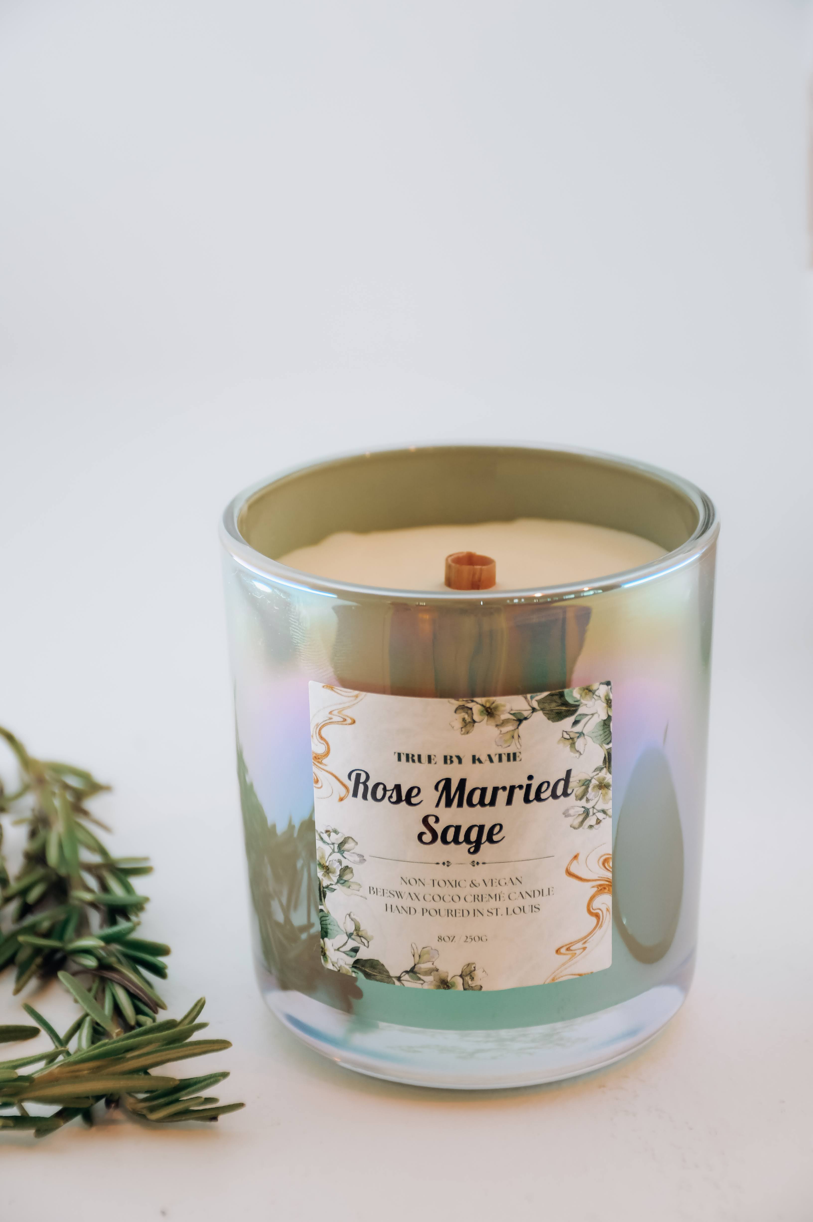Rose Married Sage Refillable Candle