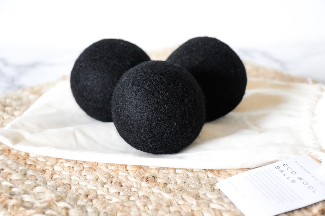 100% Premium New Zealand Wool Dryer Balls in Black