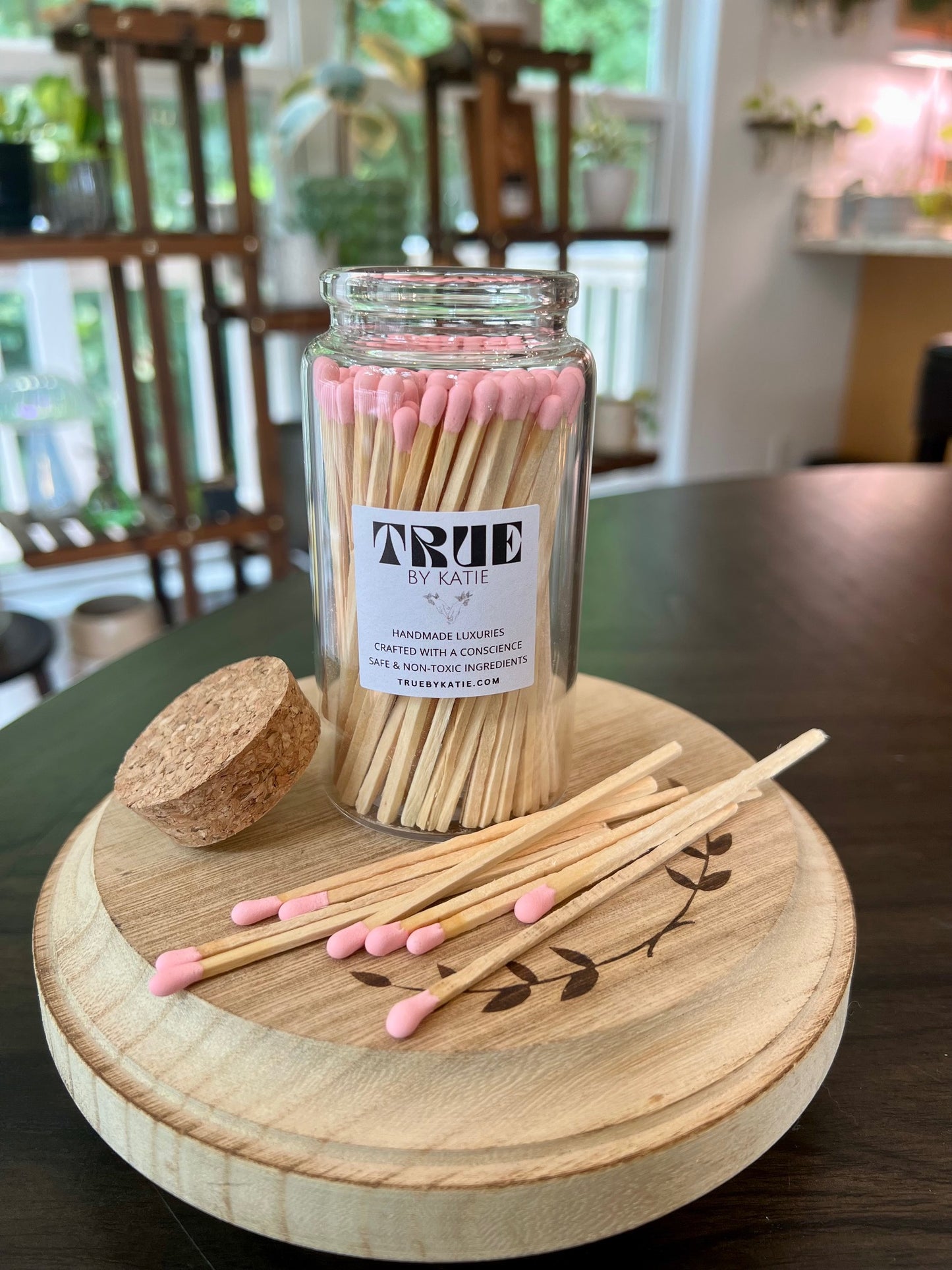 Large Apothecary Style Jar Matches – Black Tip or Pink Tip