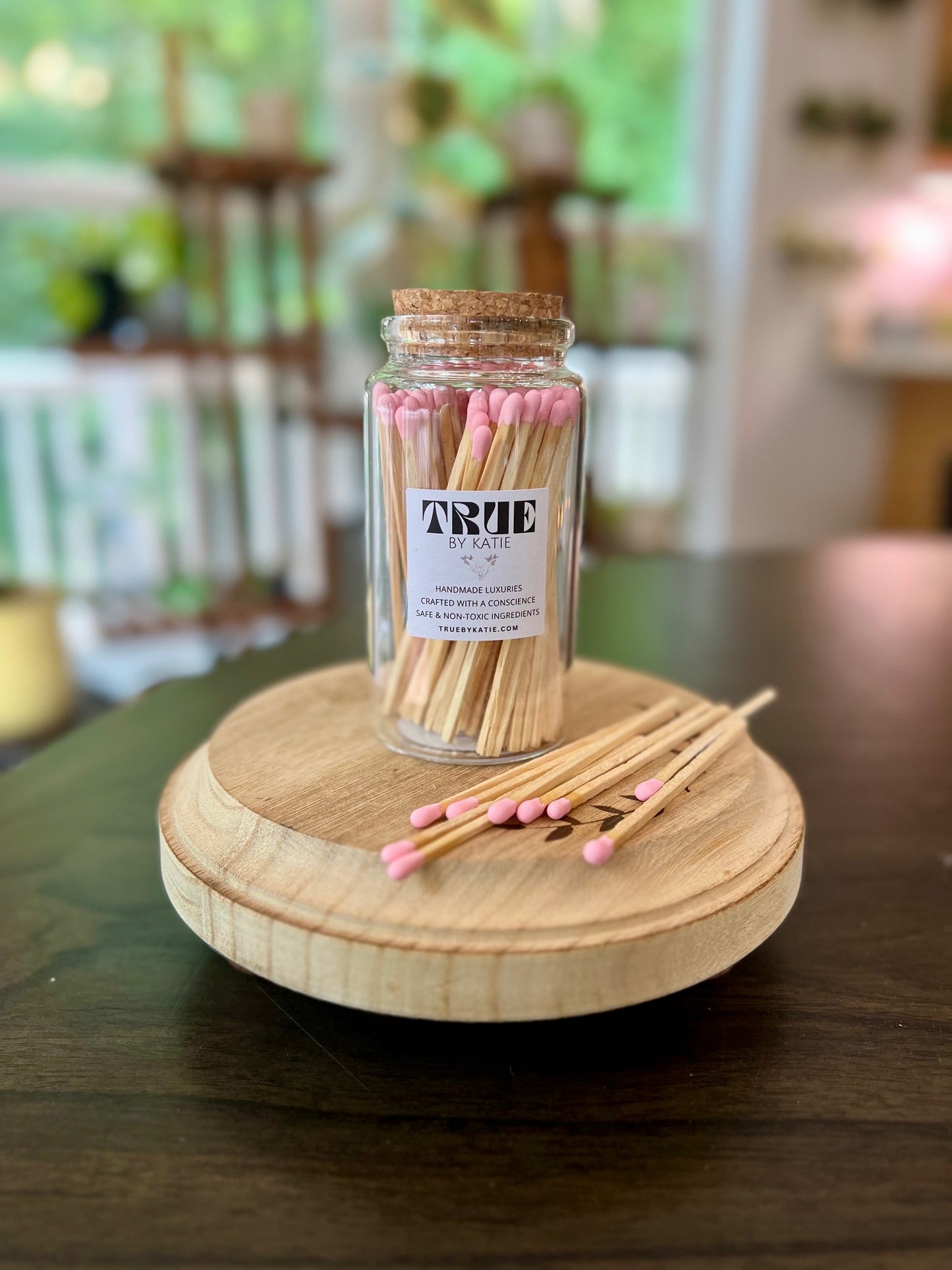 Large Apothecary Style Jar Matches – Black Tip or Pink Tip