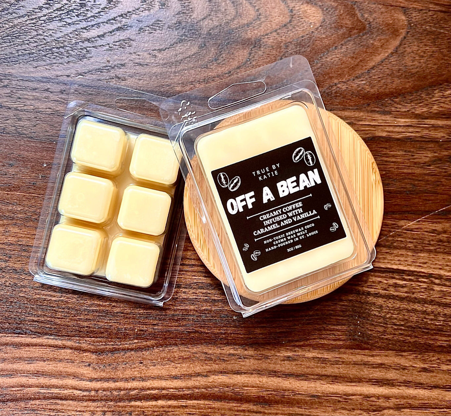 Off a Bean | Beeswax Wax Melt | Non-Toxic Scented Wax Melt | Creamy coffee smell | Coffee scent | Coffee lover gift