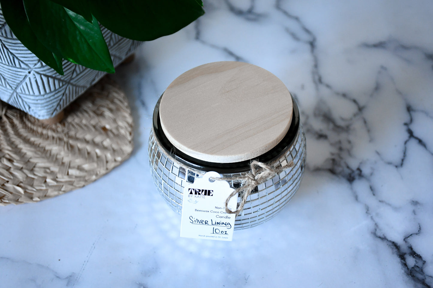 Silver Lining Disco Ball Candle 10oz