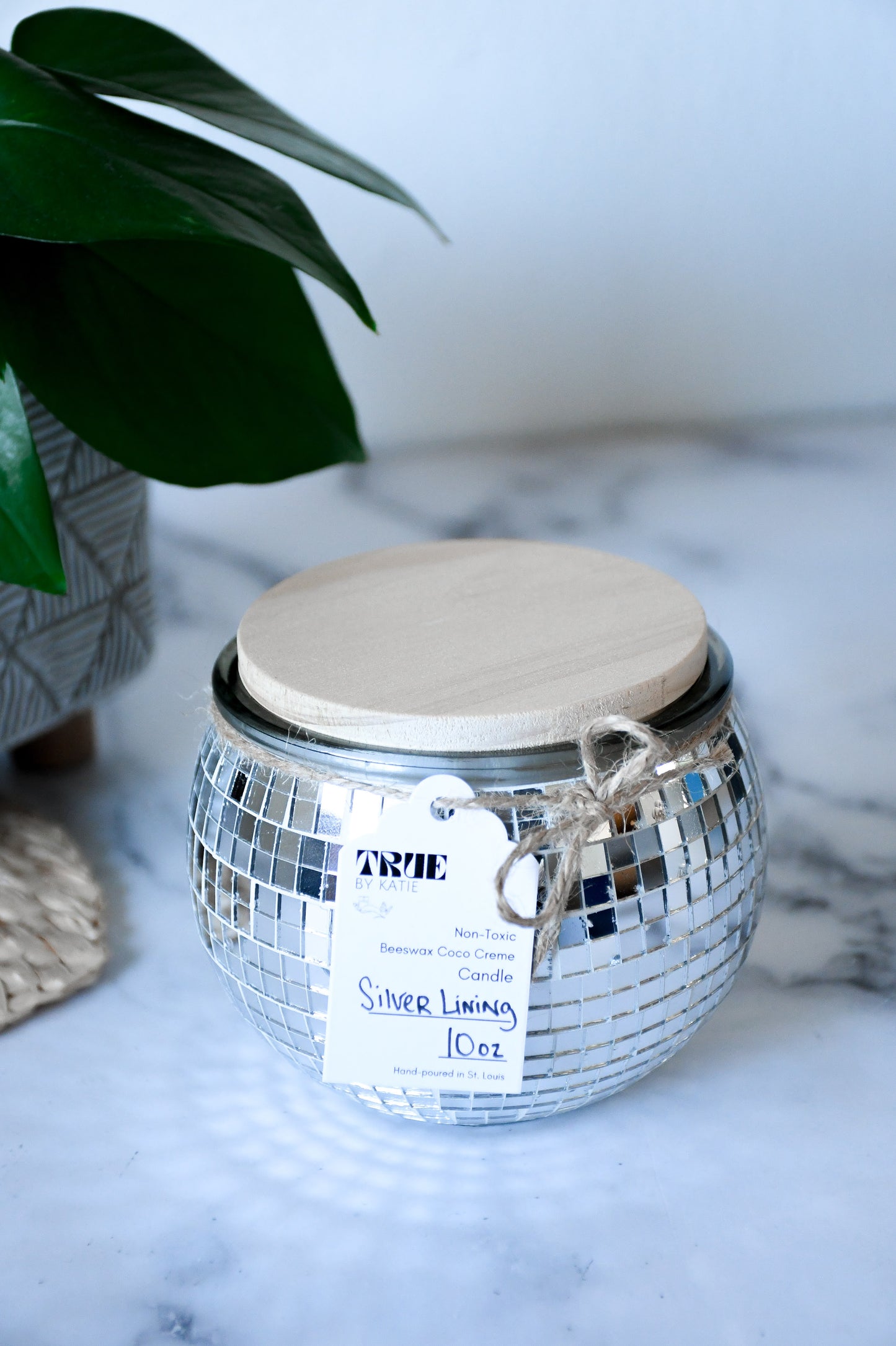 Silver Lining Disco Ball Candle 10oz