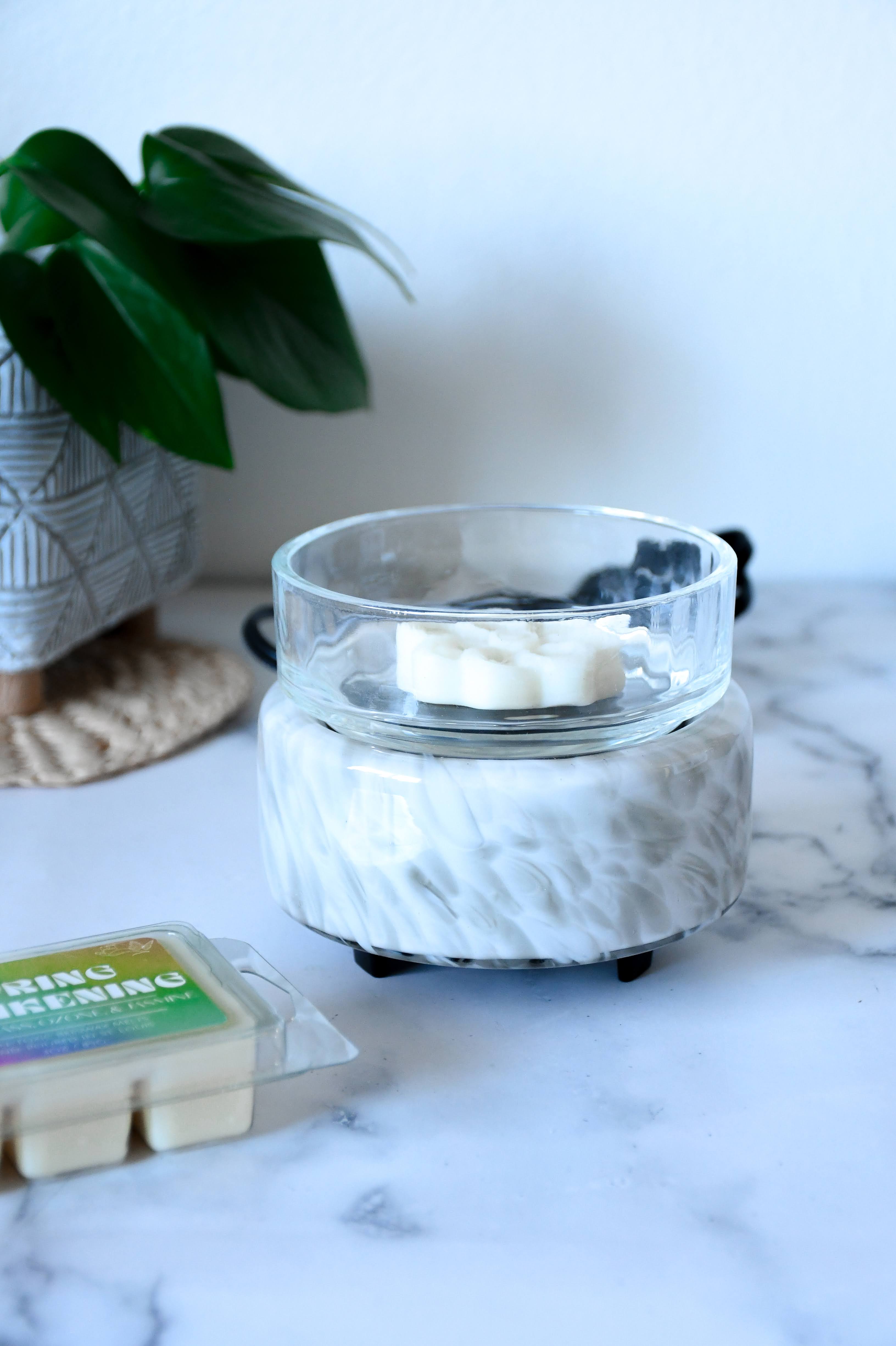 Swirl Glass 2-in-1 Wax & Candle Warmer
