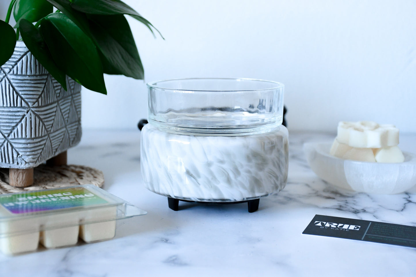 Swirl Glass 2-in-1 Wax & Candle Warmer