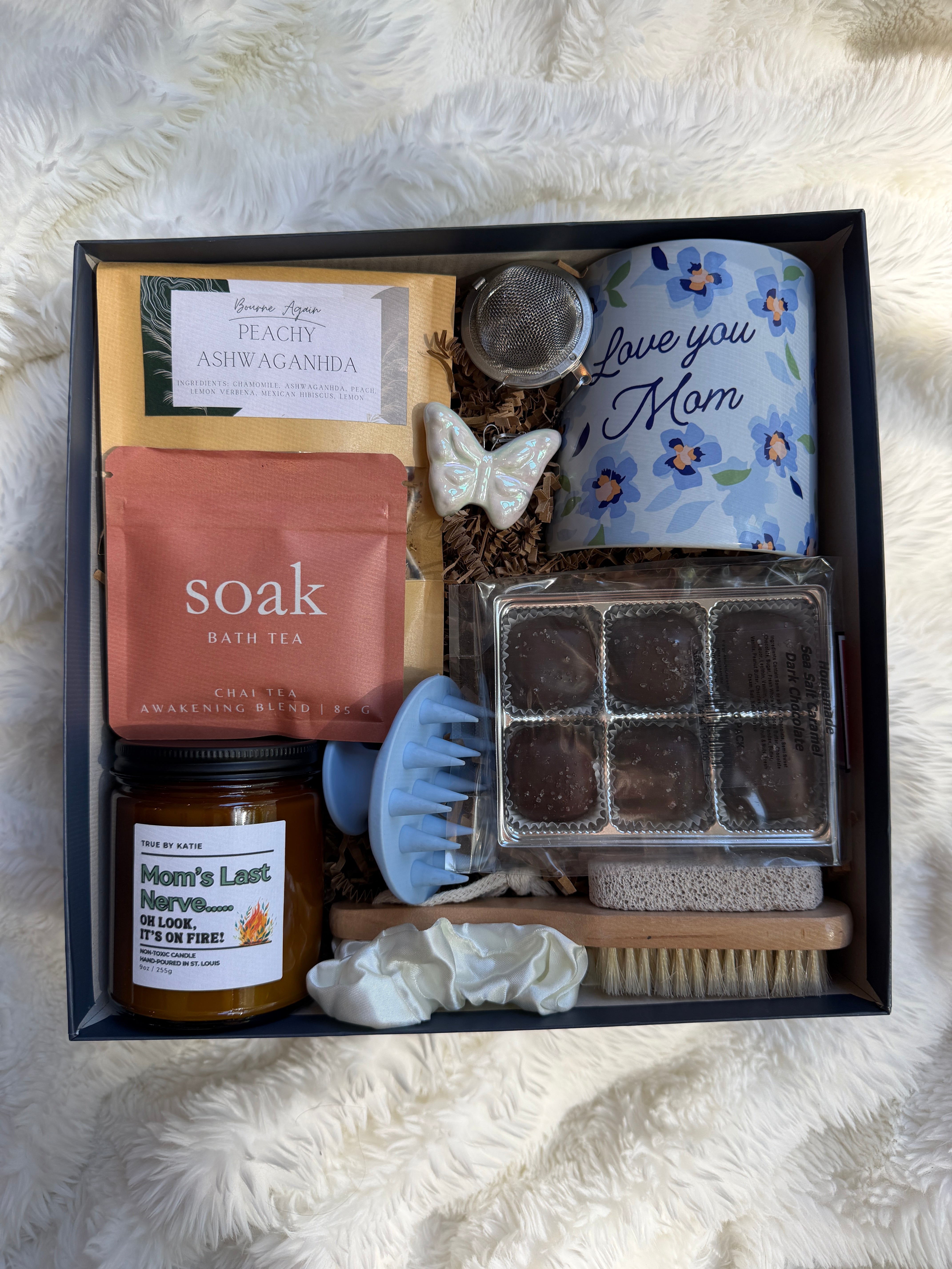 “Mom’s Last Nerve” Gift Box | Cozy Tea, Chocolate & Self-Care Set