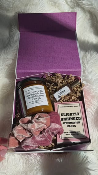 The Unhinged Mom Gift Box | Funny Candle + Self-Care Set (One Available)